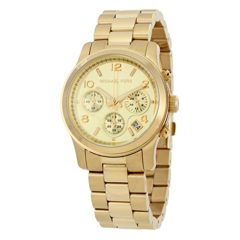 michael kors 5055 gold|Michael Kors MK5055 Runway Unisex Chronograph Quartz .